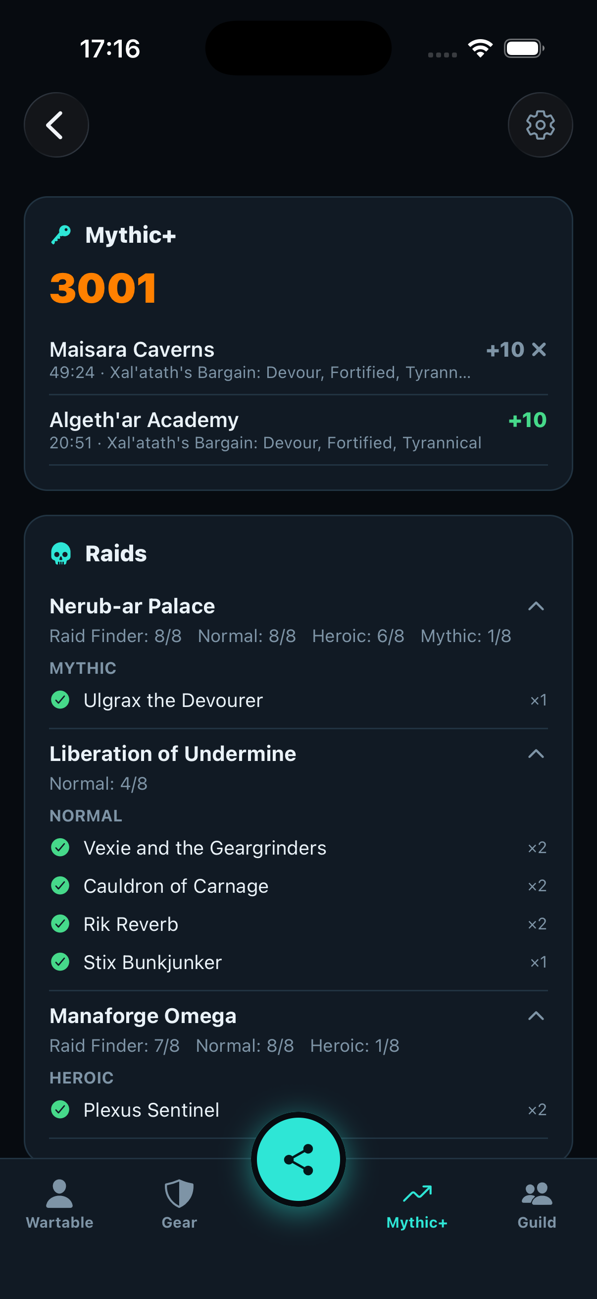 Wartable screen